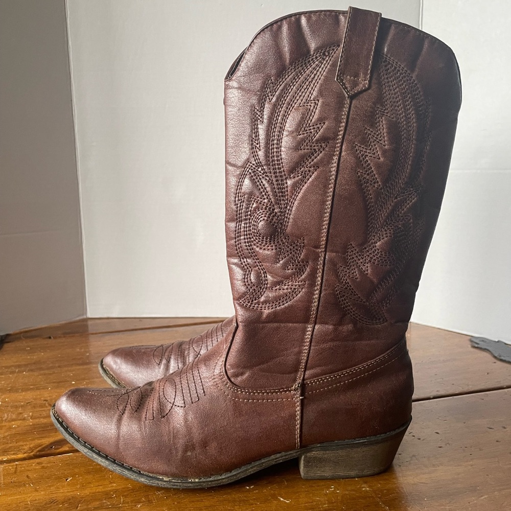 Coconuts by Matisse Gaucho Brown Cowboy Western Boots Size 8.5 Festival Boho
